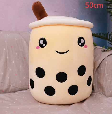 Adorable Plush Boba Tea Pillow – Soft Stuffed Fruit Drink Cushion for Kids & Teens - Zecs shopping