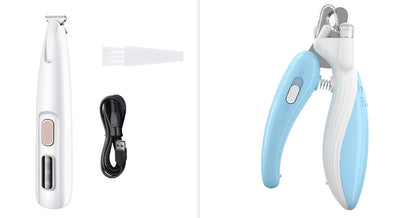 Pet Paw Trimmer with LED Light – Rechargeable Dog & Cat Grooming Clipper