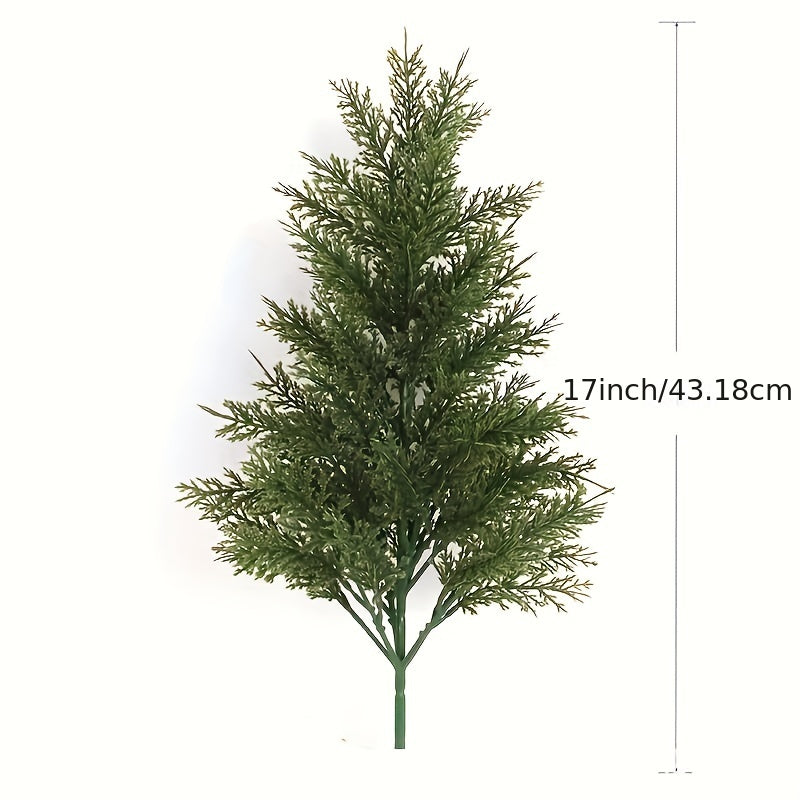 17-Inch Artificial Pine Christmas Tree – Realistic Mini Holiday Decor for Home, Parties & Events (1/2 PCS)