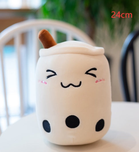 Adorable Plush Boba Tea Pillow – Soft Stuffed Fruit Drink Cushion for Kids & Teens - Zecs shopping