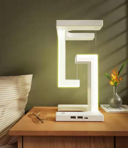 Floating Balance Lamp with Wireless Charging – Creative Suspension Table Light