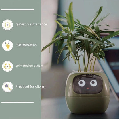AI Smart Planter Pot – Interactive Plant Companion with Expressions & Sensors