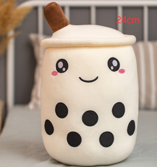 Adorable Plush Boba Tea Pillow – Soft Stuffed Fruit Drink Cushion for Kids & Teens - Zecs shopping
