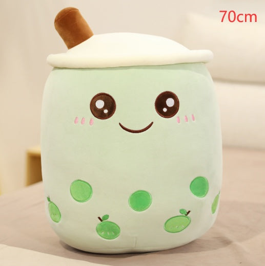 Adorable Plush Boba Tea Pillow – Soft Stuffed Fruit Drink Cushion for Kids & Teens - Zecs shopping