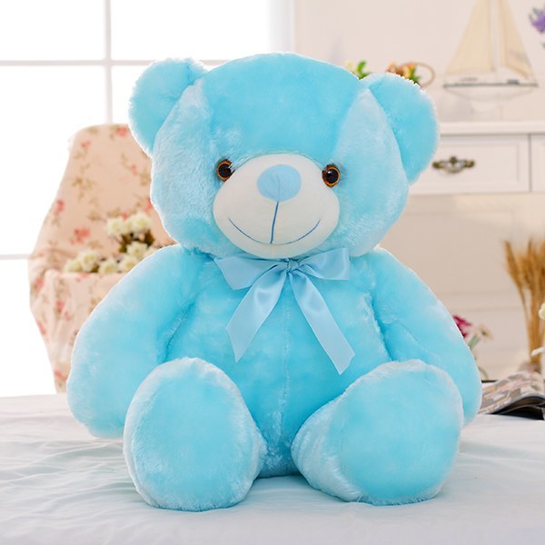Creative Light Up LED Teddy Bear Stuffed Animals Plush Toy Colorful Glowing Christmas Gift For Kids Pillow - Zecs shopping