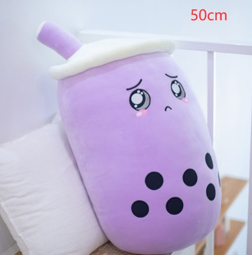 Adorable Plush Boba Tea Pillow – Soft Stuffed Fruit Drink Cushion for Kids & Teens - Zecs shopping