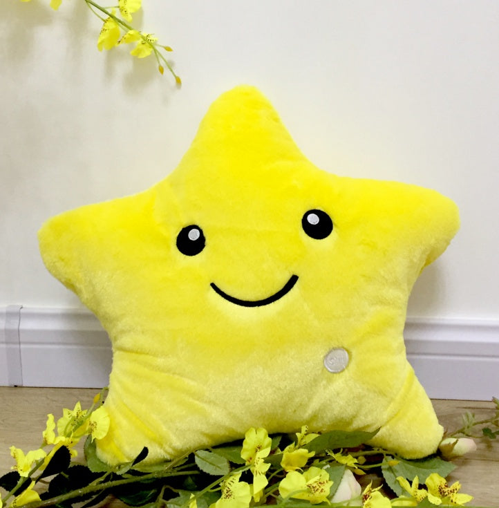 Unique Luminous Star Pillow – LED Plush Cushion Toy Gift for Kids 🌟✨ - Zecs shopping