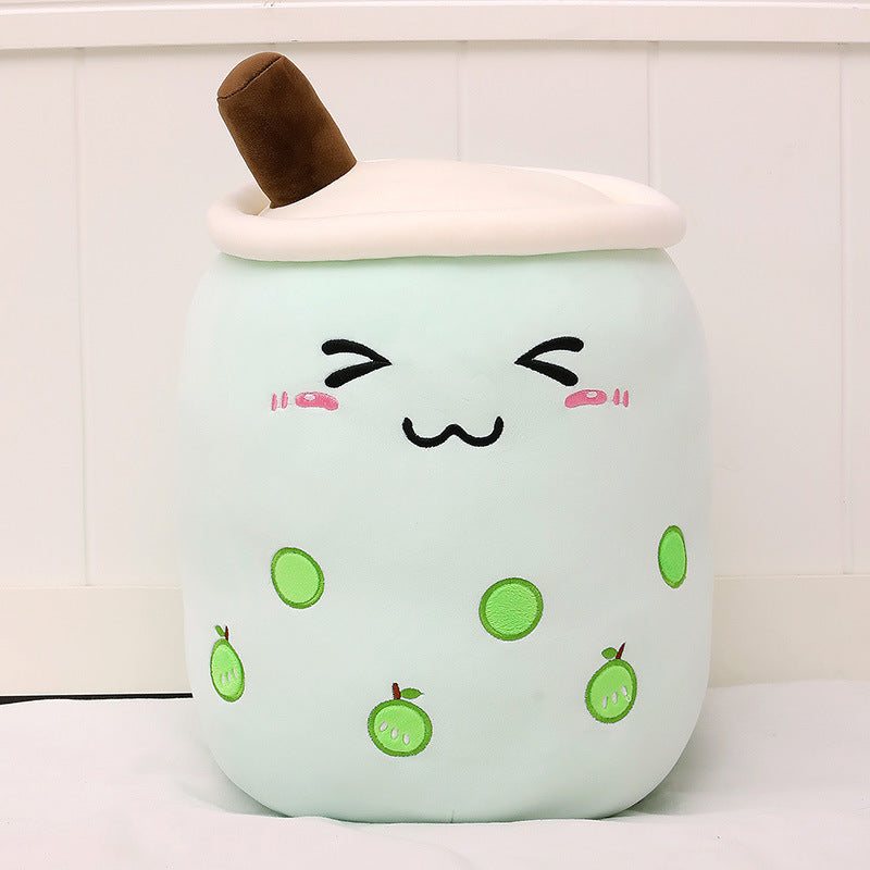 Adorable Plush Boba Tea Pillow – Soft Stuffed Fruit Drink Cushion for Kids & Teens - Zecs shopping