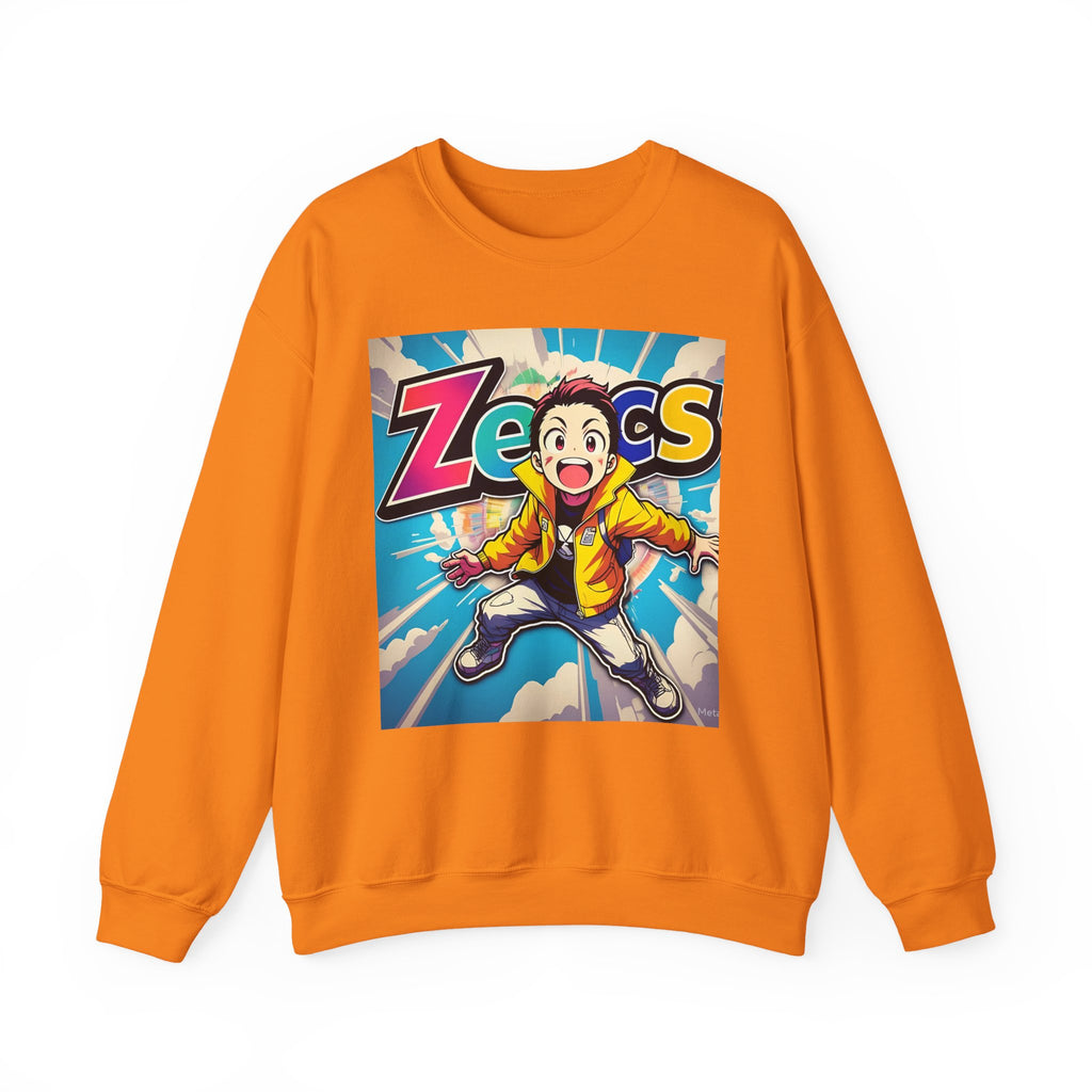 Zecs Happy Anime Crewneck - Cozy Unisex Sweatshirt for Ultimate Comfort & Cheer - Zecs shopping
