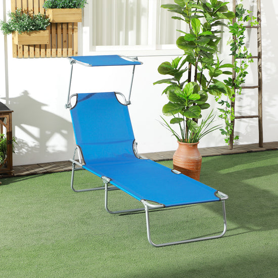 Outdoor Pool Chaise Lounge Chair – Folding Recliner for Sunbathing & Relaxing