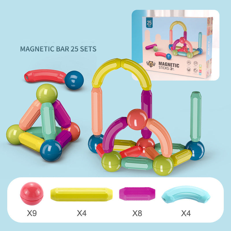 Magnetic Stick Building Blocks Set – Creative STEM Toy for Kids | 50–100 pcs - Zecs shopping