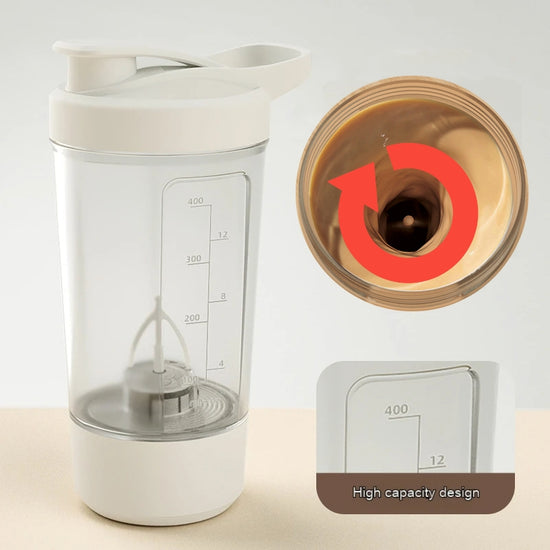 400ML Electric Protein Shaker Bottle – Automatic Mixing Cup for Gym & Fitness