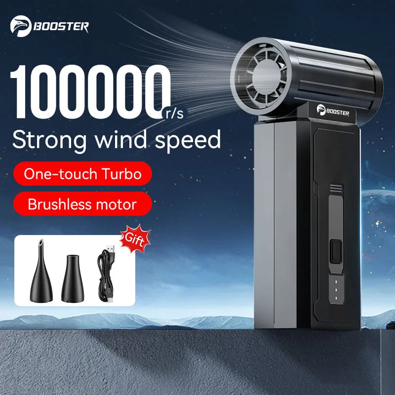⚡ Booster JetFan W01 Power Air Blower – 100000RPM Cordless Turbo Air Duster & Keyboard Cleaner 💻✨