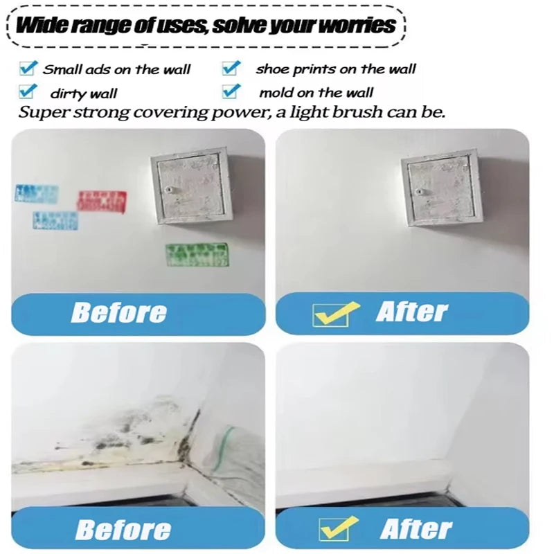 g White Pink Wall Small Roller Brush Paint Interior Wall Repair Household Wall Graffiti Repair Environmental Protection Paint