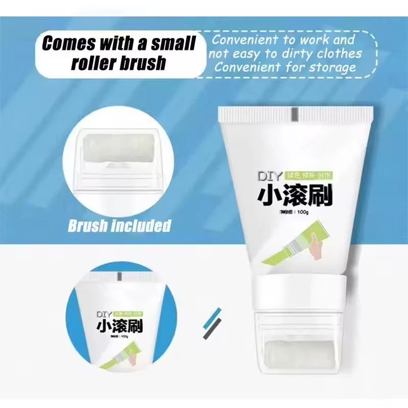 g White Pink Wall Small Roller Brush Paint Interior Wall Repair Household Wall Graffiti Repair Environmental Protection Paint