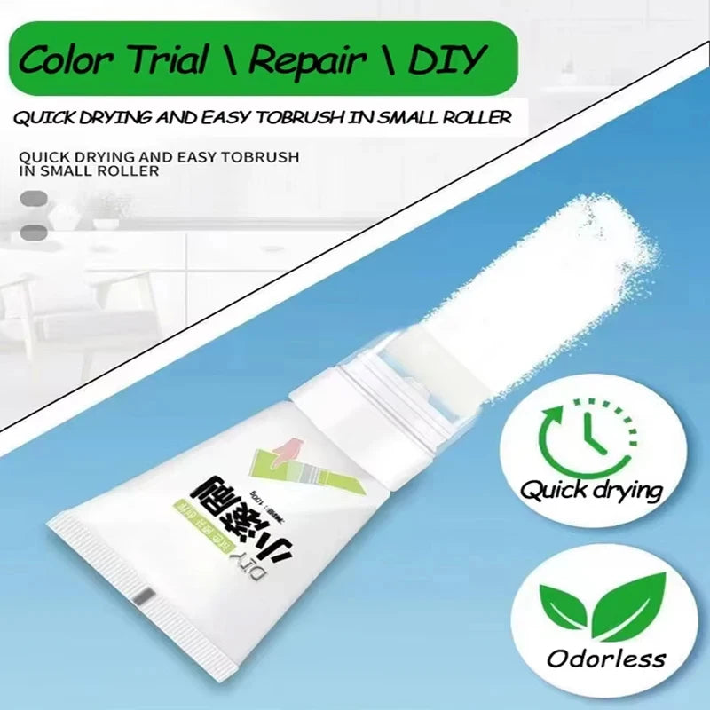 g White Pink Wall Small Roller Brush Paint Interior Wall Repair Household Wall Graffiti Repair Environmental Protection Paint