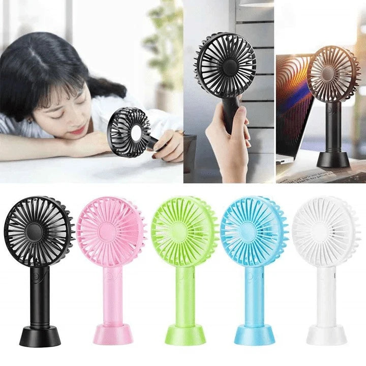 Mini Ventilador Portátil De Mão E Mesa Usb Recarregável OFERTA