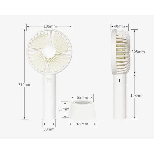 Mini Ventilador Portátil De Mão E Mesa Usb Recarregável OFERTA