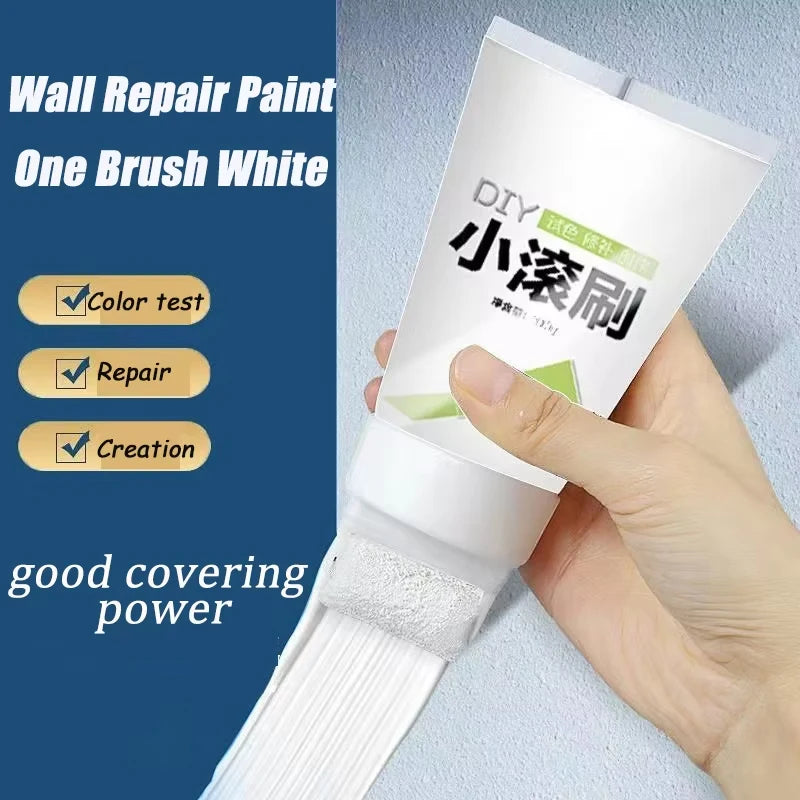 g White Pink Wall Small Roller Brush Paint Interior Wall Repair Household Wall Graffiti Repair Environmental Protection Paint