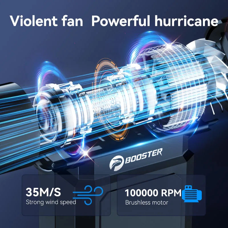 ⚡ Booster JetFan W01 Power Air Blower – 100000RPM Cordless Turbo Air Duster & Keyboard Cleaner 💻✨