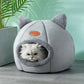 Cozy Winter Cat Bed Cave – Warm Indoor Pet House Tent for Cats & Small Dogs