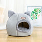 Cozy Winter Cat Bed Cave – Warm Indoor Pet House Tent for Cats & Small Dogs