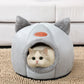 Cozy Winter Cat Bed Cave – Warm Indoor Pet House Tent for Cats & Small Dogs