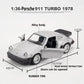 Makeda Porsche Turbo Diecast Toy Car – Retro Pull-Back Racing Model for Kids &amp; Collectors