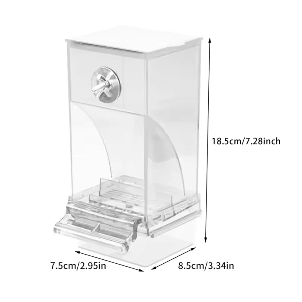 1PC Parrot Feeder Anti-Spill Transparent Bird Food Box Clear Feeding Device for Parrots Durable Bird Feeding Box - Zecs shopping