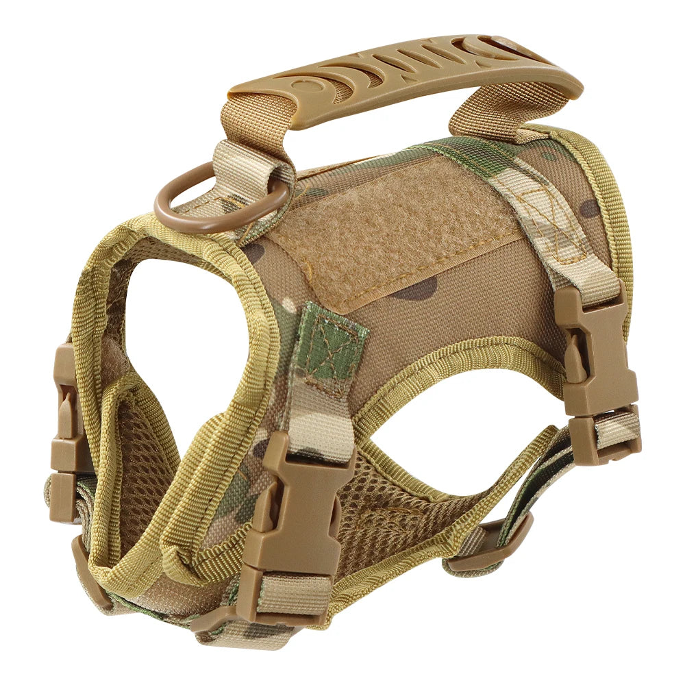 Tactical Puppy Harness Leash For Small Dogs Cats Adjustable Kitten Vest For Military Service Dog Working Training Walking - Zecs shopping