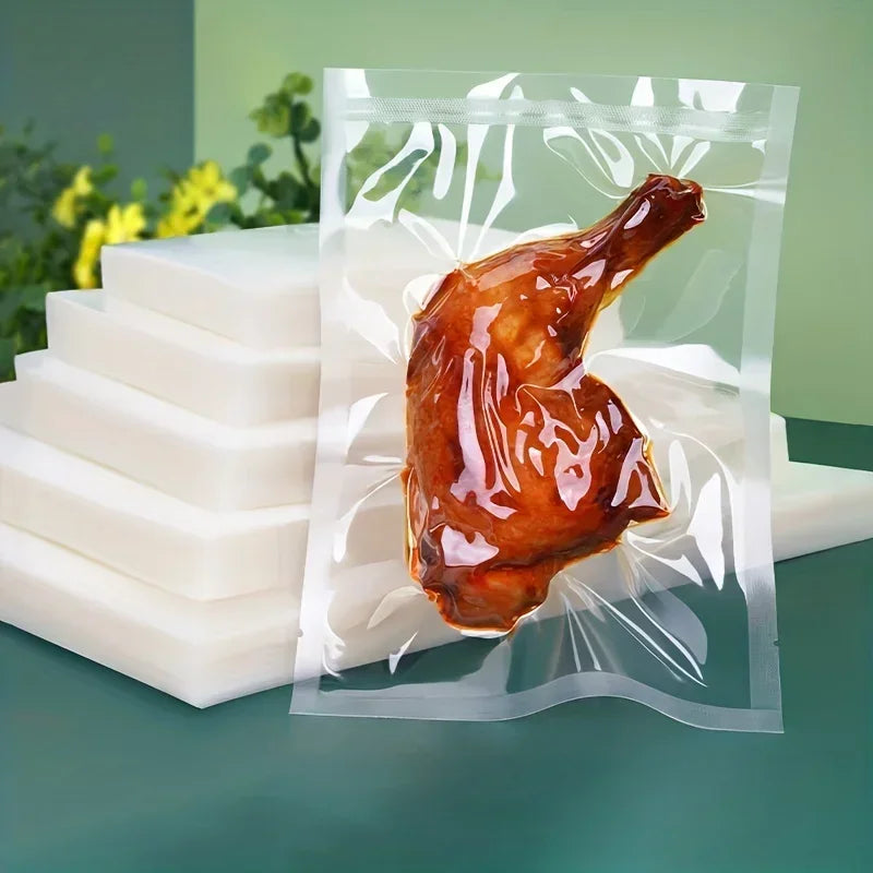 pcs Vacuum Sealer Bags Disposable Airtight Compression Bag Transparent Food Packaging Bag For MeatFruit And Vegetable