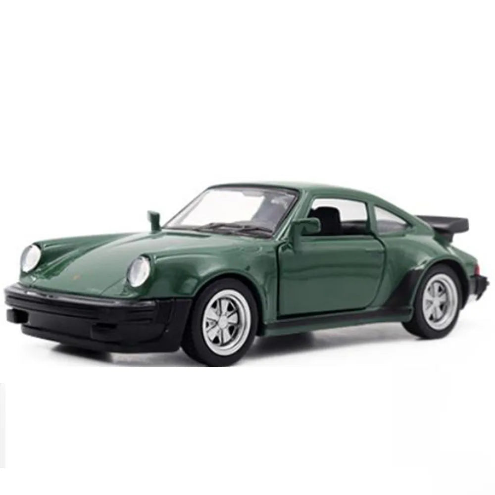 Makeda Scale Porsche Turbo Toy Car Model Alloy Diecast Retro Racing With Pull Back Scale Model For Boy Gift Collection
