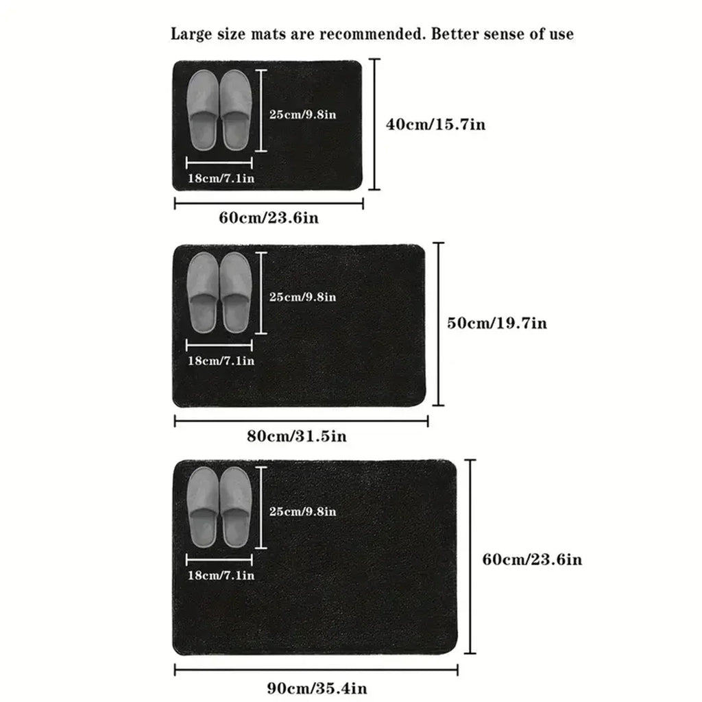 Tapete absorvente antiderrapante do assoalho veludo coral esteira da porta do banheiro esteira do banho decoração home