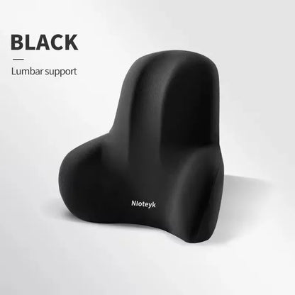 Memory Foam Car Neck & Lumbar Support Pillow – Breathable Headrest & Back Cushion