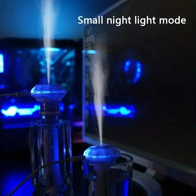 Super Quiet Portable Mist Humidifier For Office Bedroom Car AndTravel - Adjustable Length No Water Bottle Needed - Enhances