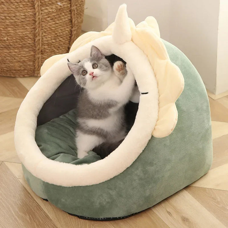 Washable pet lounger cushions, cat mat beds, warm and soft baskets, cozy warm cat kennels, house tents, small pet dogs, winter - Zecs shopping