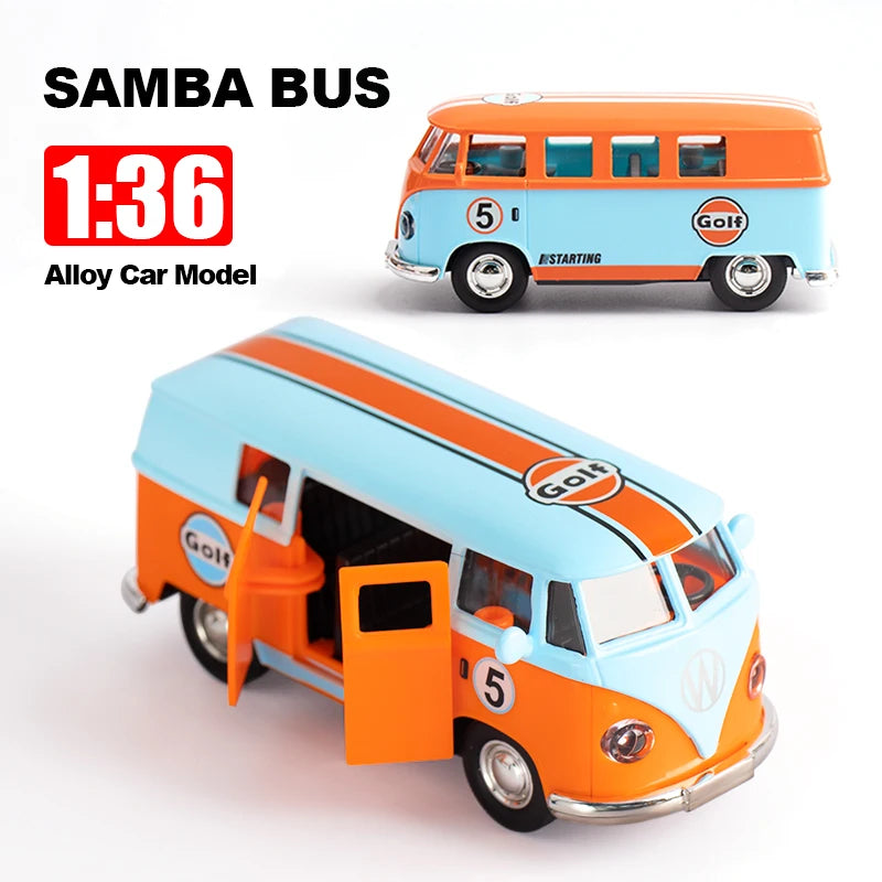 Bus Transporter Van Gulf Blue Alloy Diecast Premium & Affordable