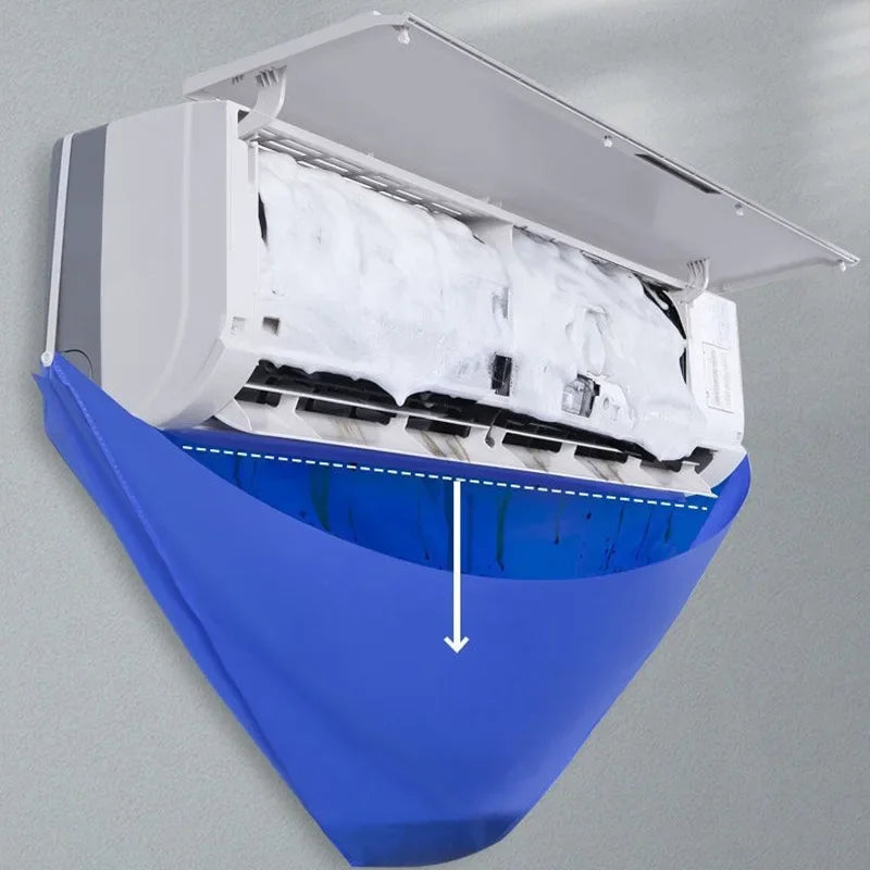 cm Thickened Cleaner Air Coditioning Cleaning Cover Bag PVC with Water Pipe Home -P Split Hanging Air Conditioner Tools