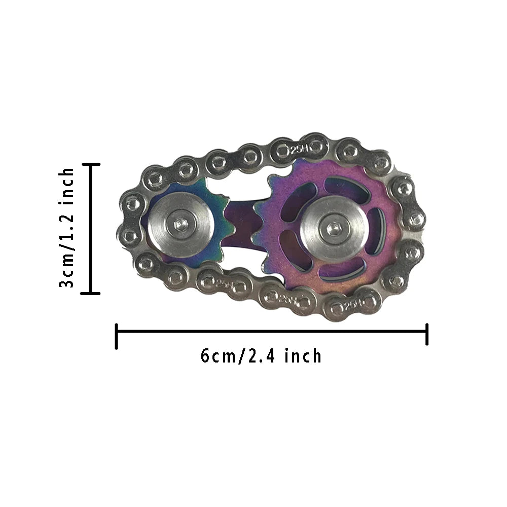 Sprockets Flywheel Spinner Metal EDC Gyro Toy for Roadbike Fans & Fun