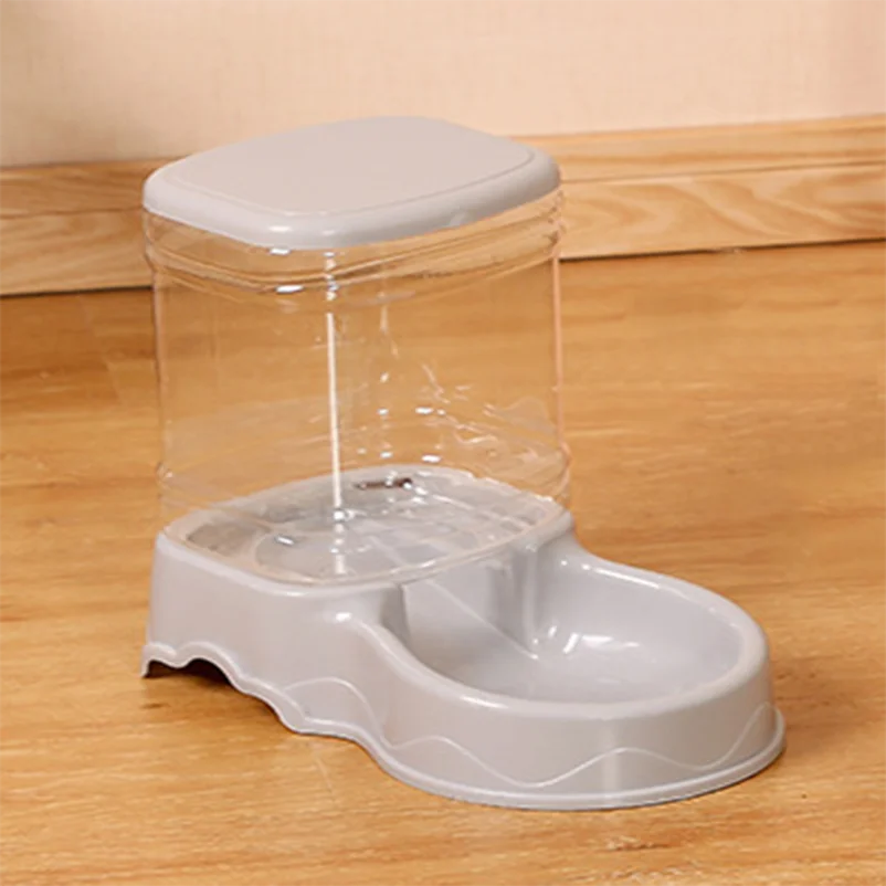 Pet automatic feeder cat drinking water bowl cat bowl dog bowl 3.8L large capacity combination grain storage barrel pet supplies - Zecs shopping