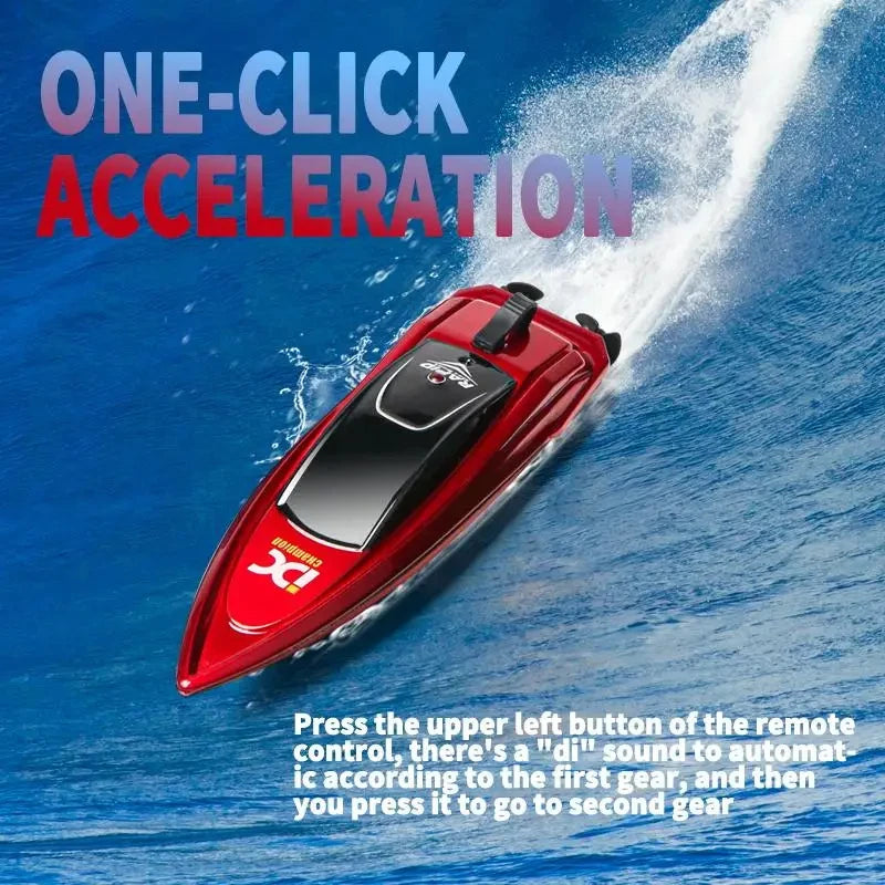 Mini RC Speed Boat High-Speed Remote Control Ship with LED Lights kmh