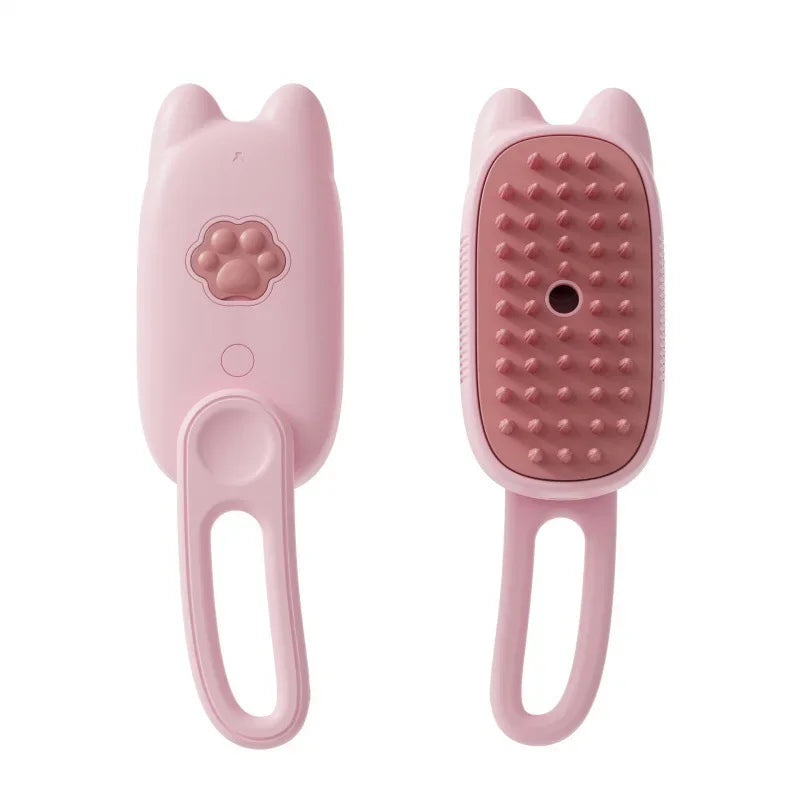 3 in 1 Pet Electric Steam Brush Cat and Dog Cleaning Spray Massage Grooming Comb Retractable Handle Pet Hair Removal BeautyBrush - Zecs shopping