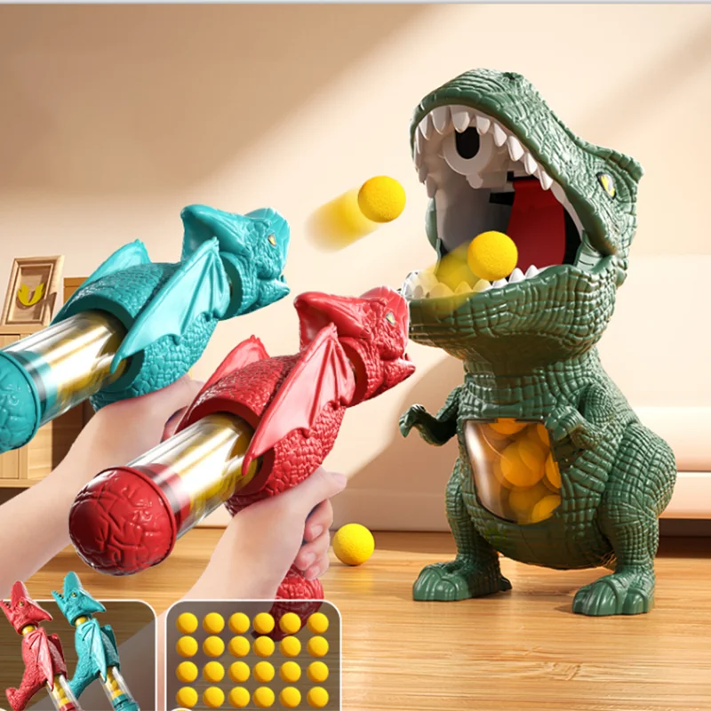 Dinosaur Shooting Tyrannosaurus Rex Ball Soft Bullet Gun Parent Child Interactive Puzzle