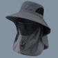 Summer UV Protection Fishing Hat – Wide Brim Neck Flap Sun Hat for Hiking & Camping