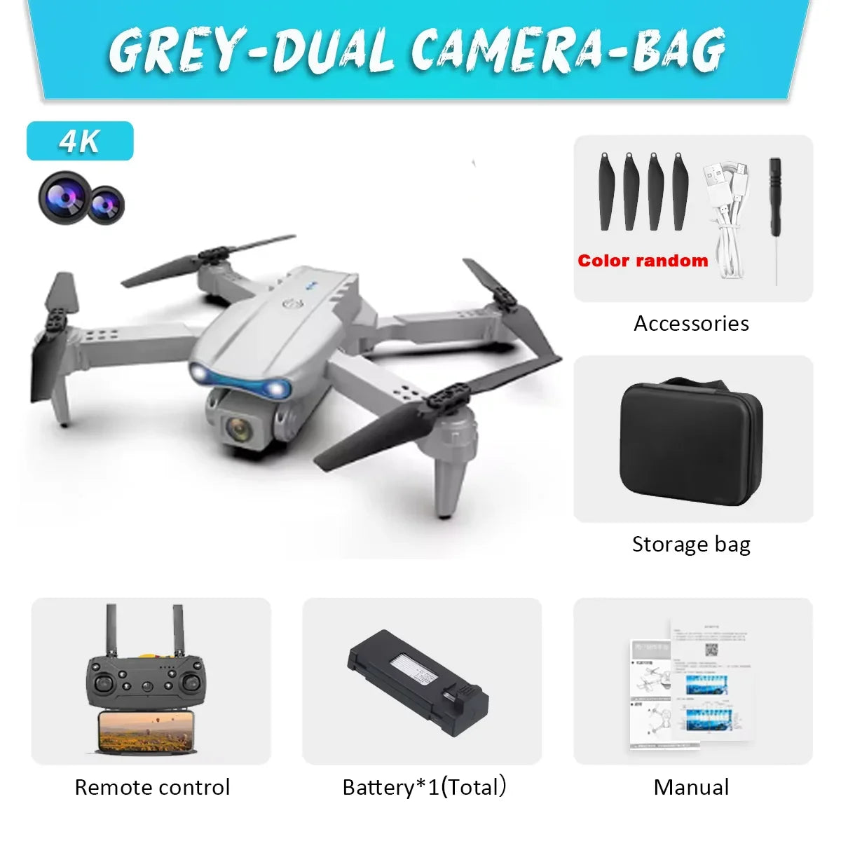 Professional HD E99Pro Drone 4k Dual WIFI fpv Quadcopter Aircraft with Obstacle Avoidance for Aerial Photography Drone Camera - Zecs shopping