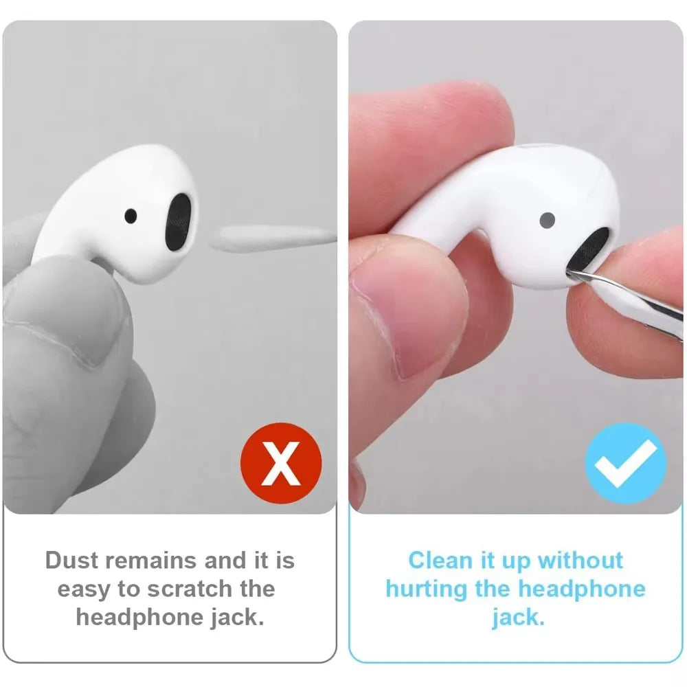 1pc Portable Bluetooth Earphone Plug Cleaning Tool Cleaning Set Dust Cleaning Pen Earphone Plug Cleaning Brush - Zecs shopping