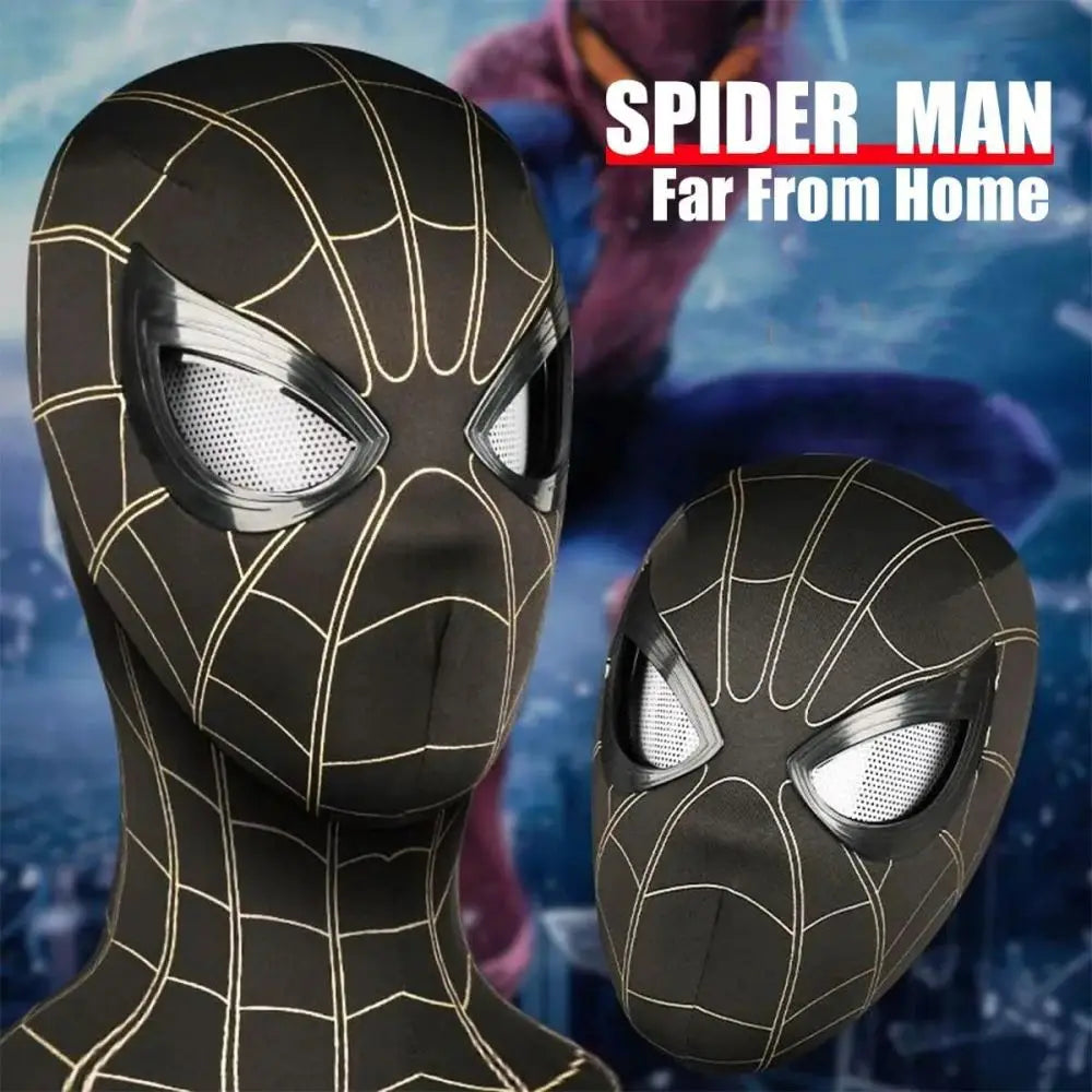 Spiderman Mask Eyes Movable Remote Control Peter Parker Spiderman Toys Children Halloween Cosplay Costume Mask Christmas Gifts Fun Gift for Kids & Family