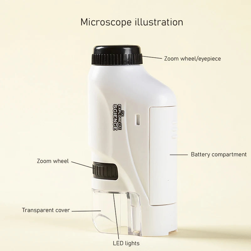 Handheld Microscope Kit Lab Led Light x x Premium & Affordable