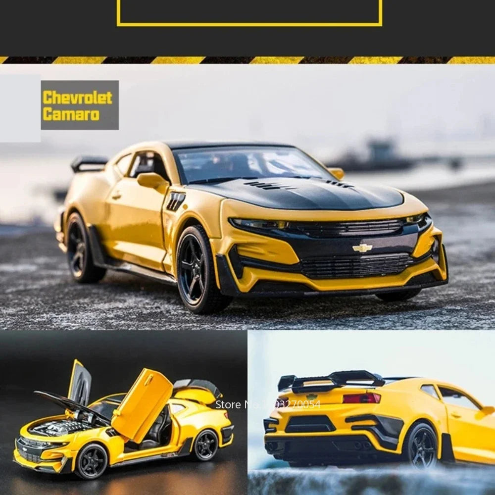 Camaro Alloy Car -Door Pull-Back Toy with Sound & Lights for Kids & Collectors