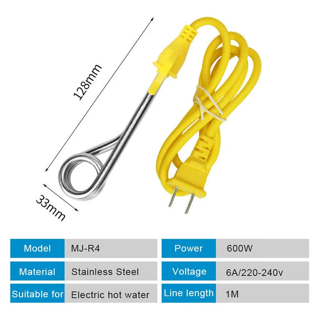 Mini V W Electric Water Heater Instant Boiling Hot Water Milk Coffee Travel Hotel Portable Stainless Steel Heaters EU Plug